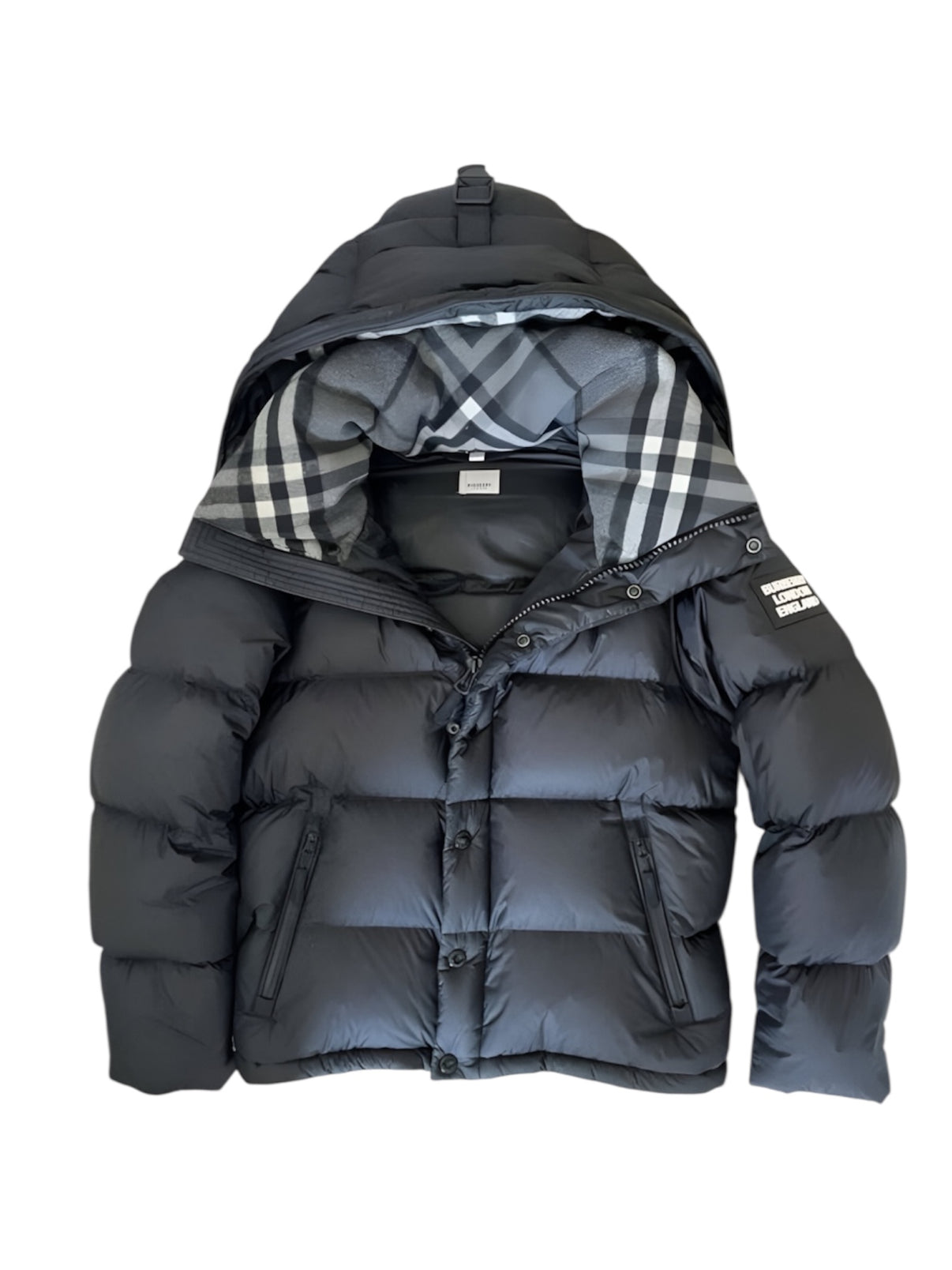 Burberry Check Lined Quilted Utility Jacket Beige main image 1